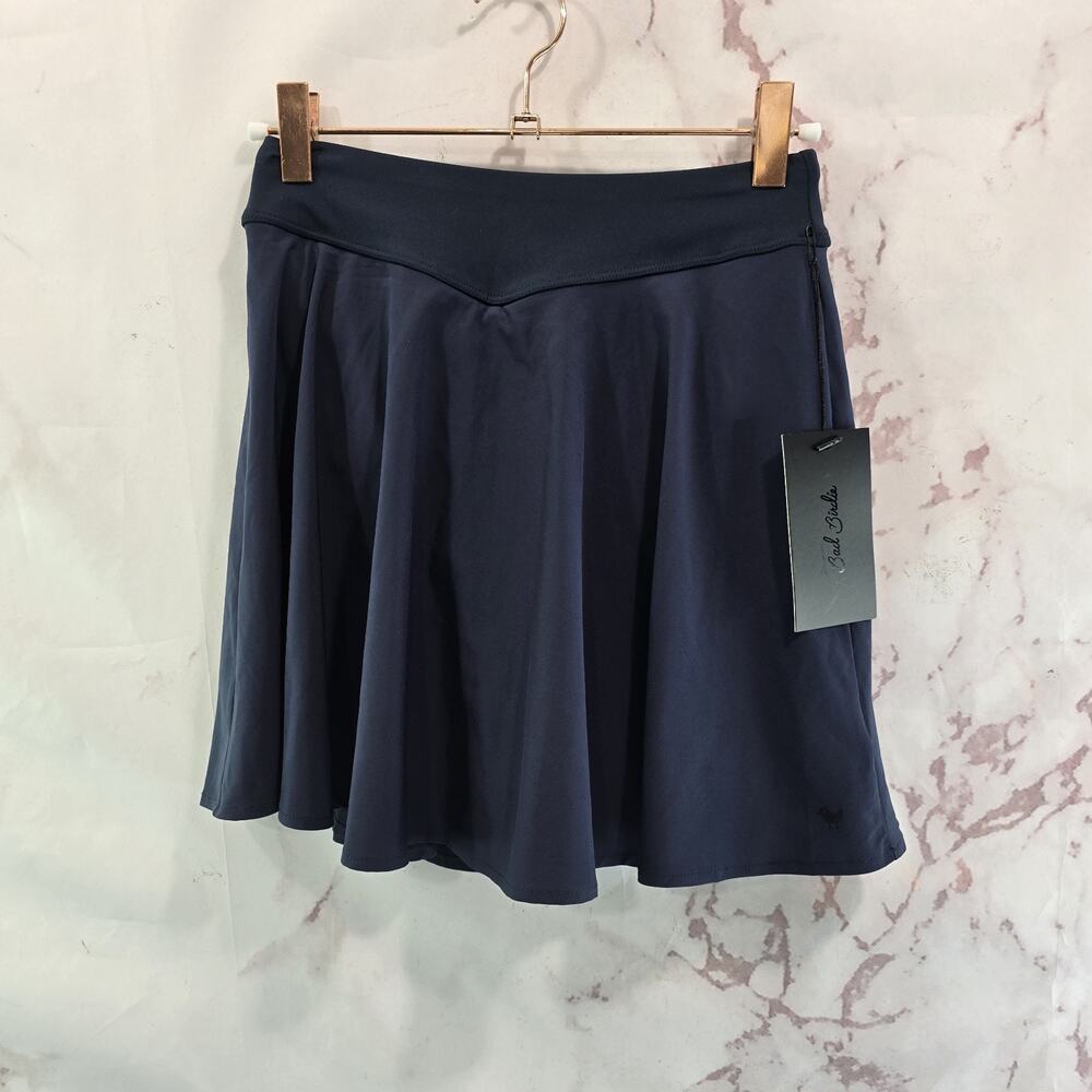 Bad Birdie Skirt Womens XS Skort Navy Blue Stretch Shorts Lined Mini Golf Exec